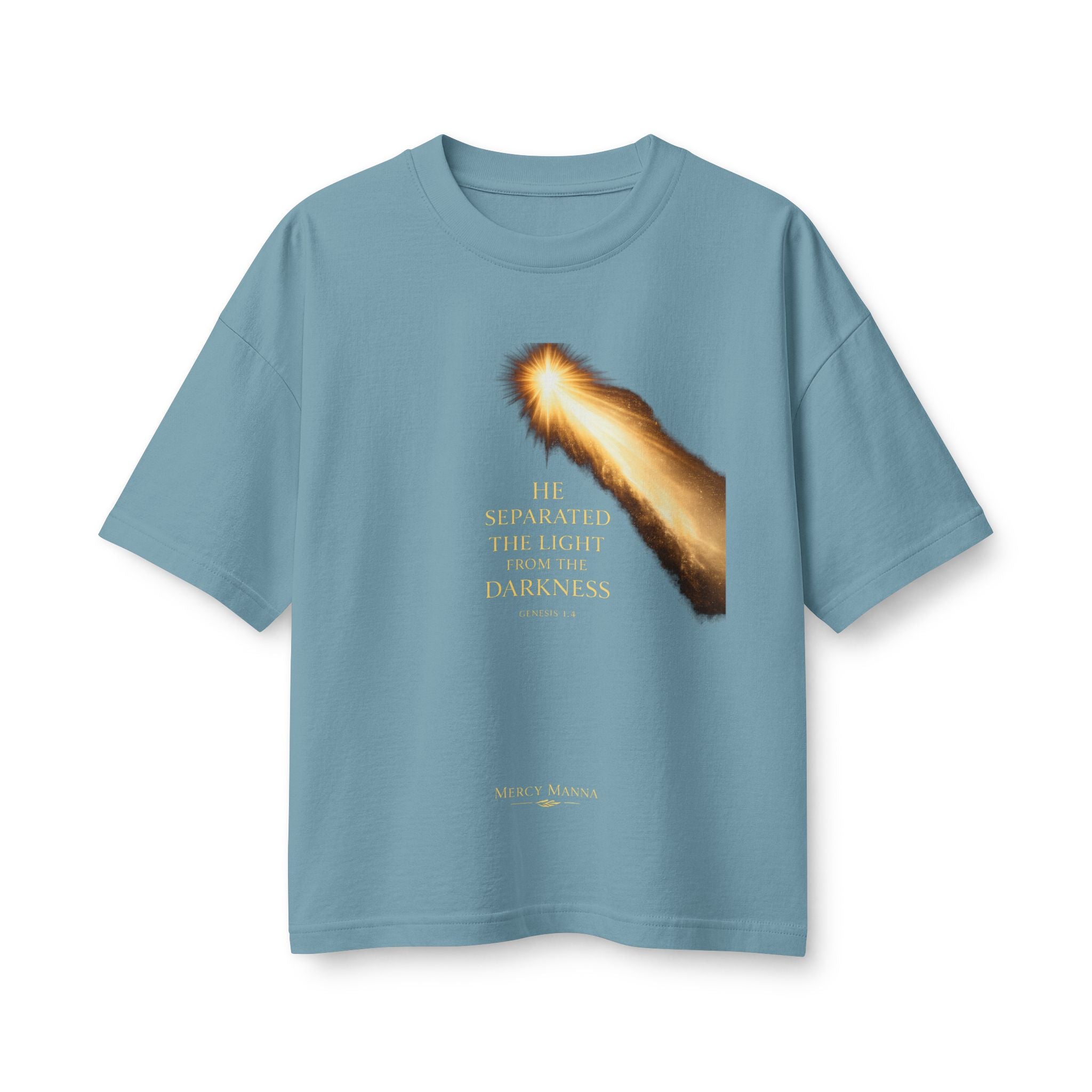 Christian Women's T-Shirt — "He Separated the Light from the Darkness" Graphic Tee
