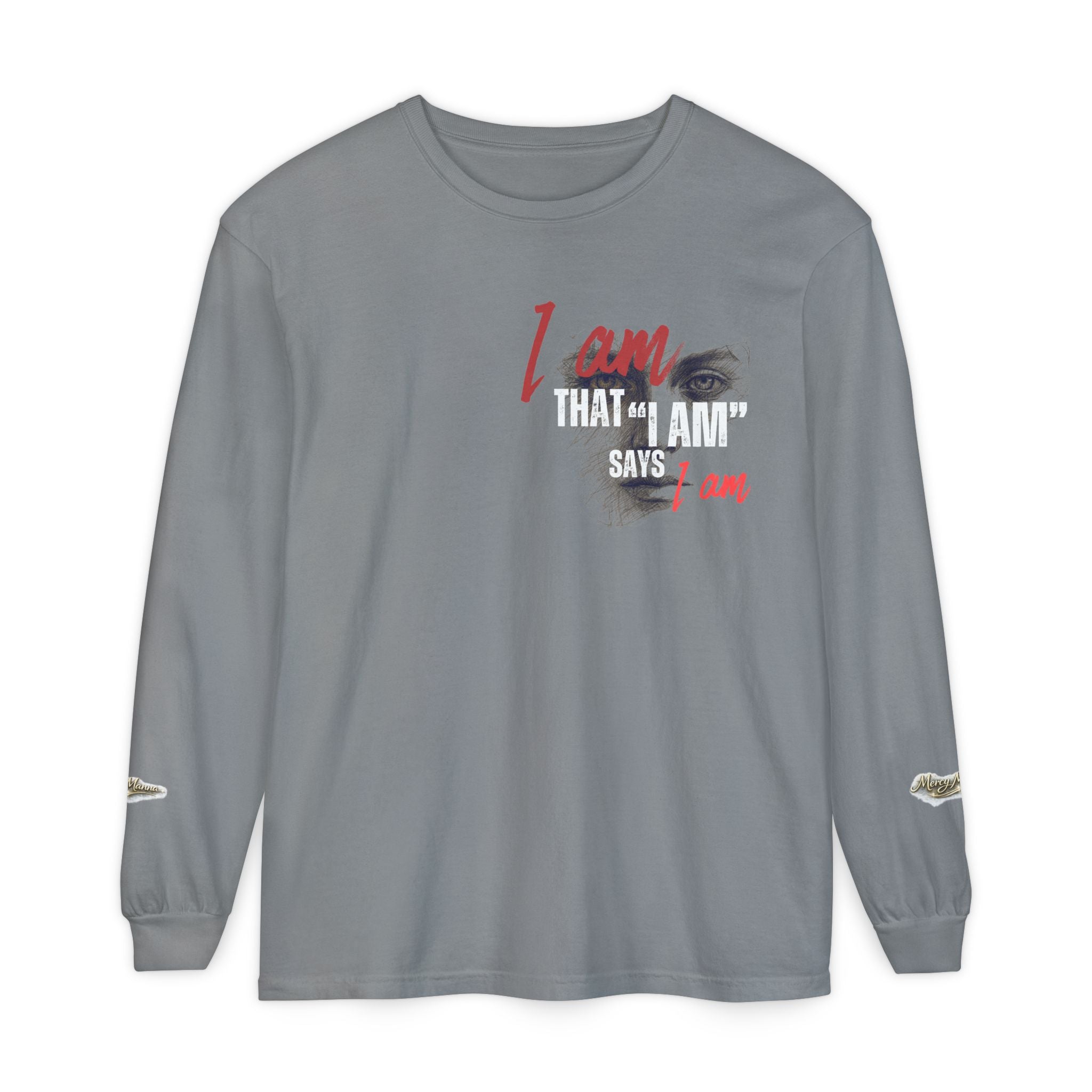 Christian Long Sleeve Tee — "I Am That I Am" Faith Inspirational Shirt