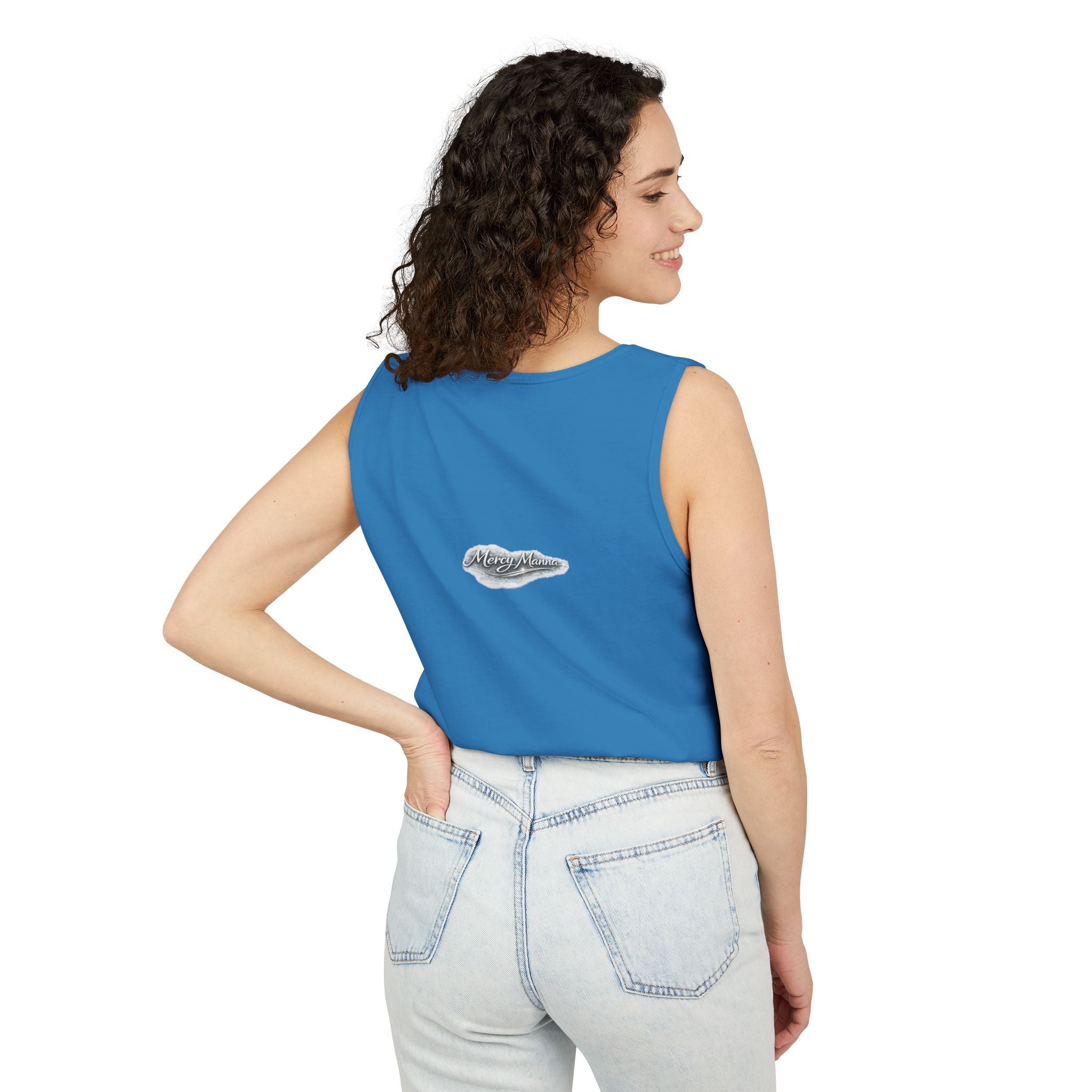 Christian Tank Top — "Graced to Be Holy" Dove Graphic Christian Tank