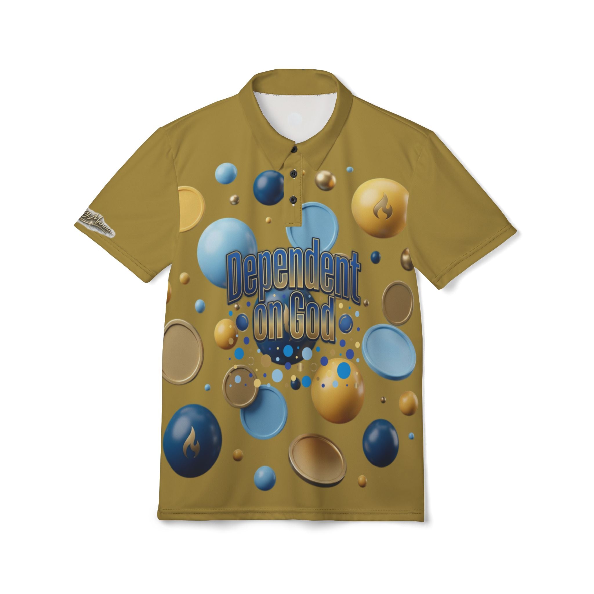 Dependent on God Polo Shirt — All-Over Print