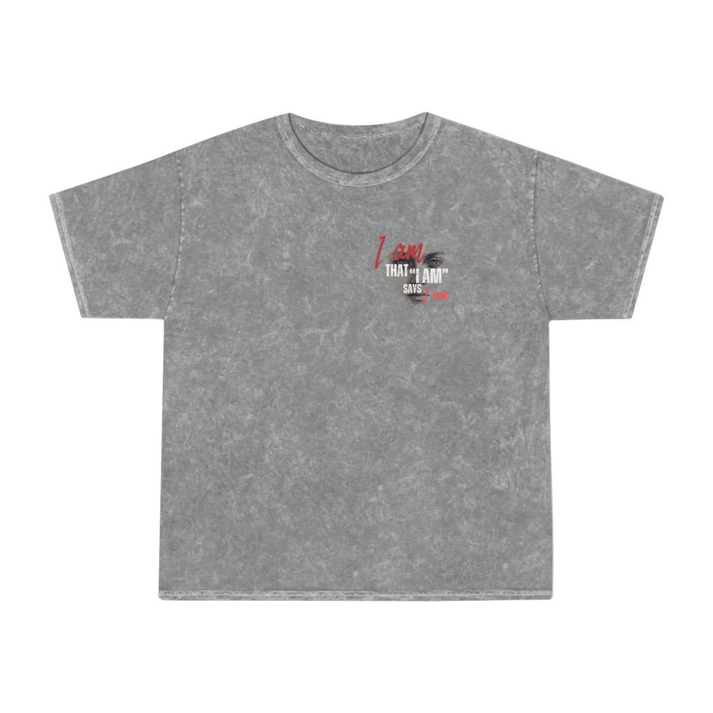 Christian Graphic Tee — "I Am That I Am" Vintage Mineral Wash Inspirational T-Shirt