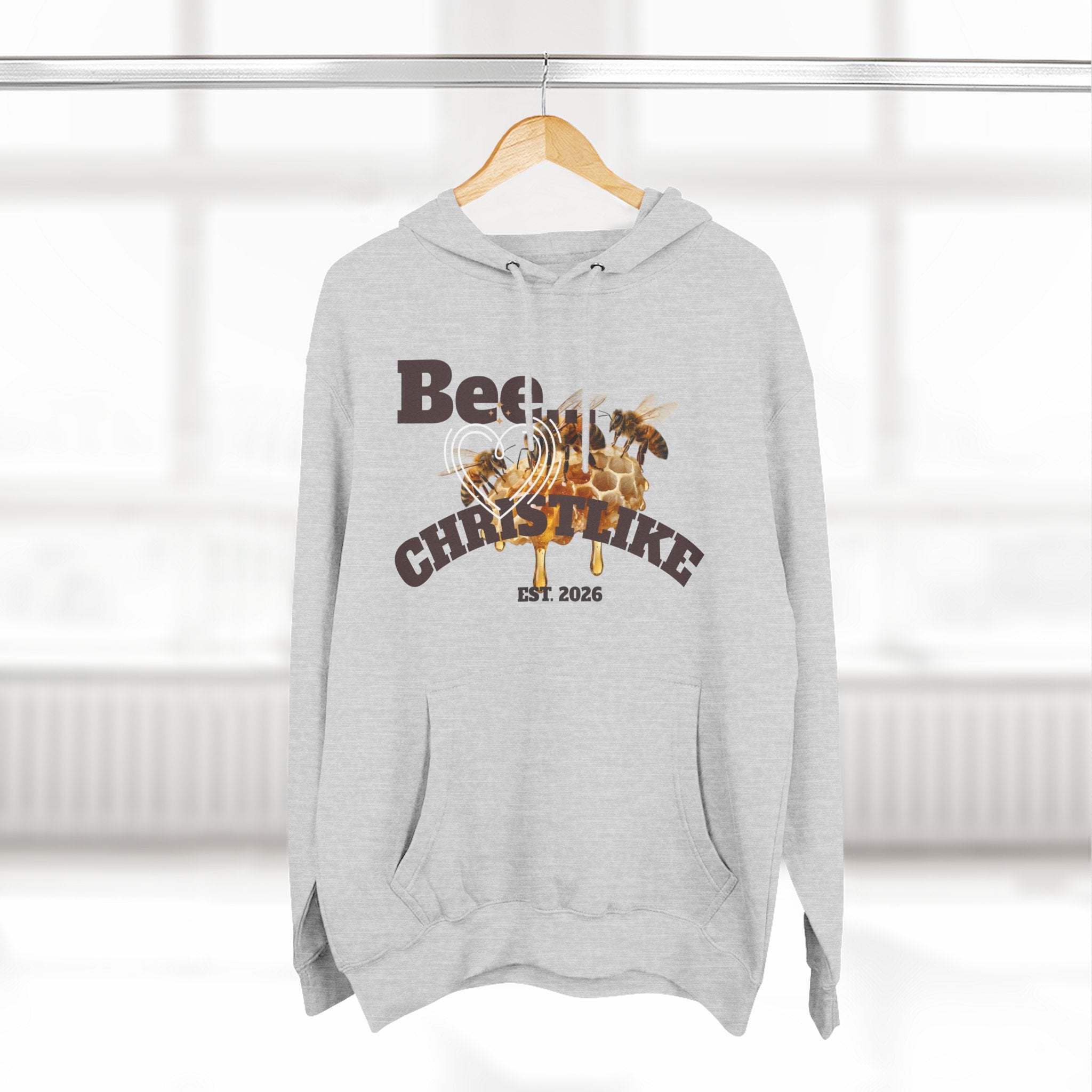 Christian Faith Hoodie — Honeybee "Be Christlike" Graphic Pullover