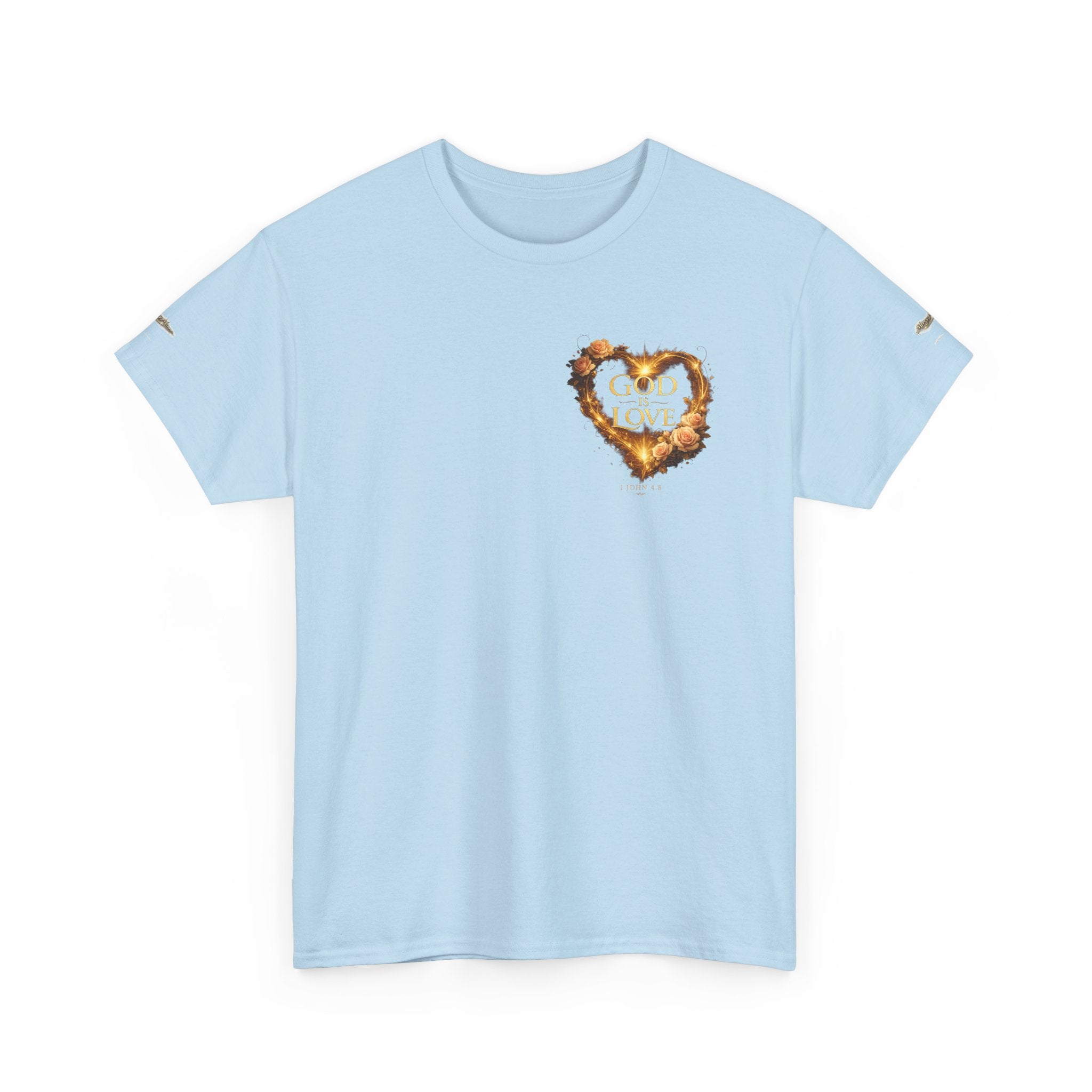 Christian Graphic Tee — God Is Love Vintage Flaming Heart T-Shirt