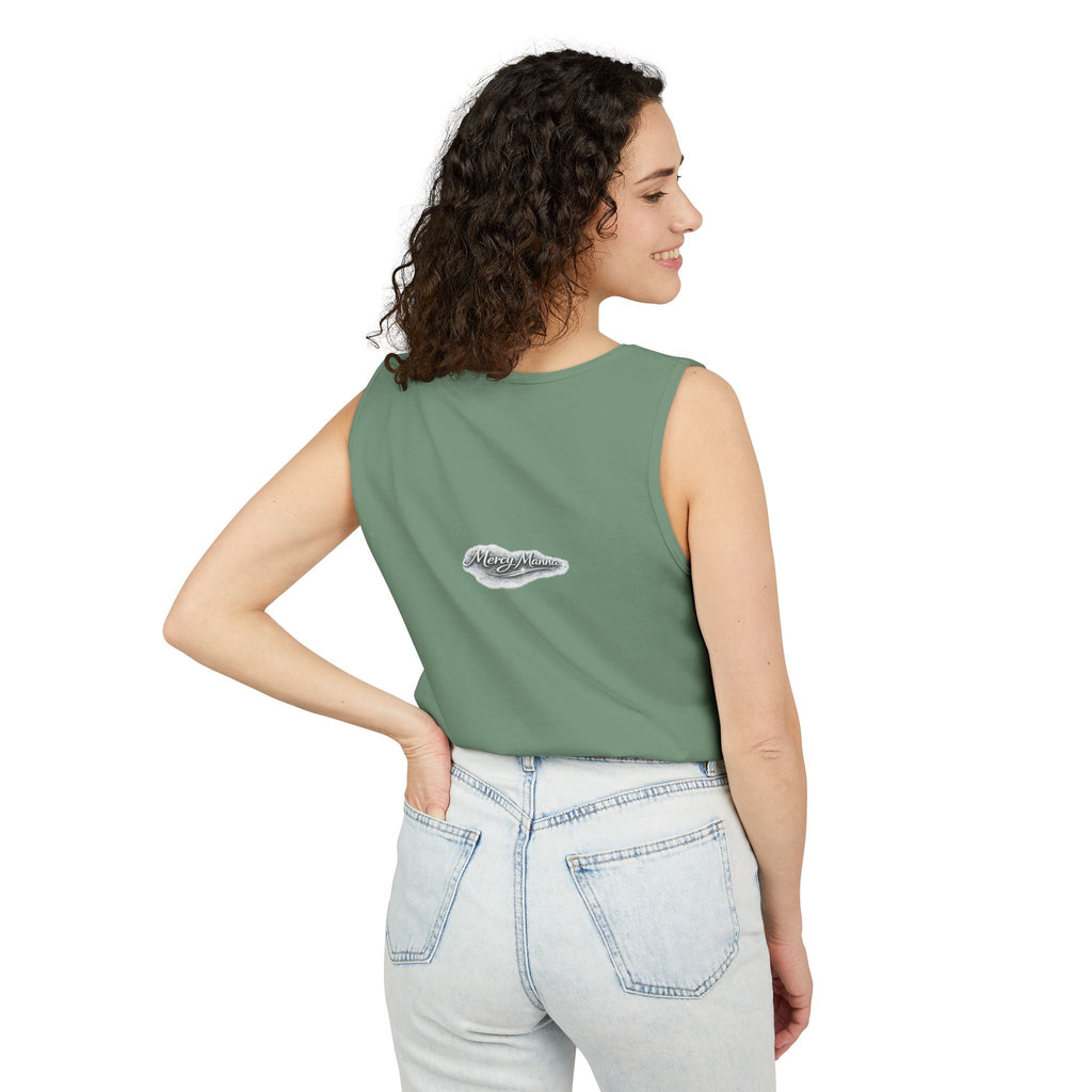 Christian Tank Top — "Graced to Be Holy" Dove Graphic Christian Tank