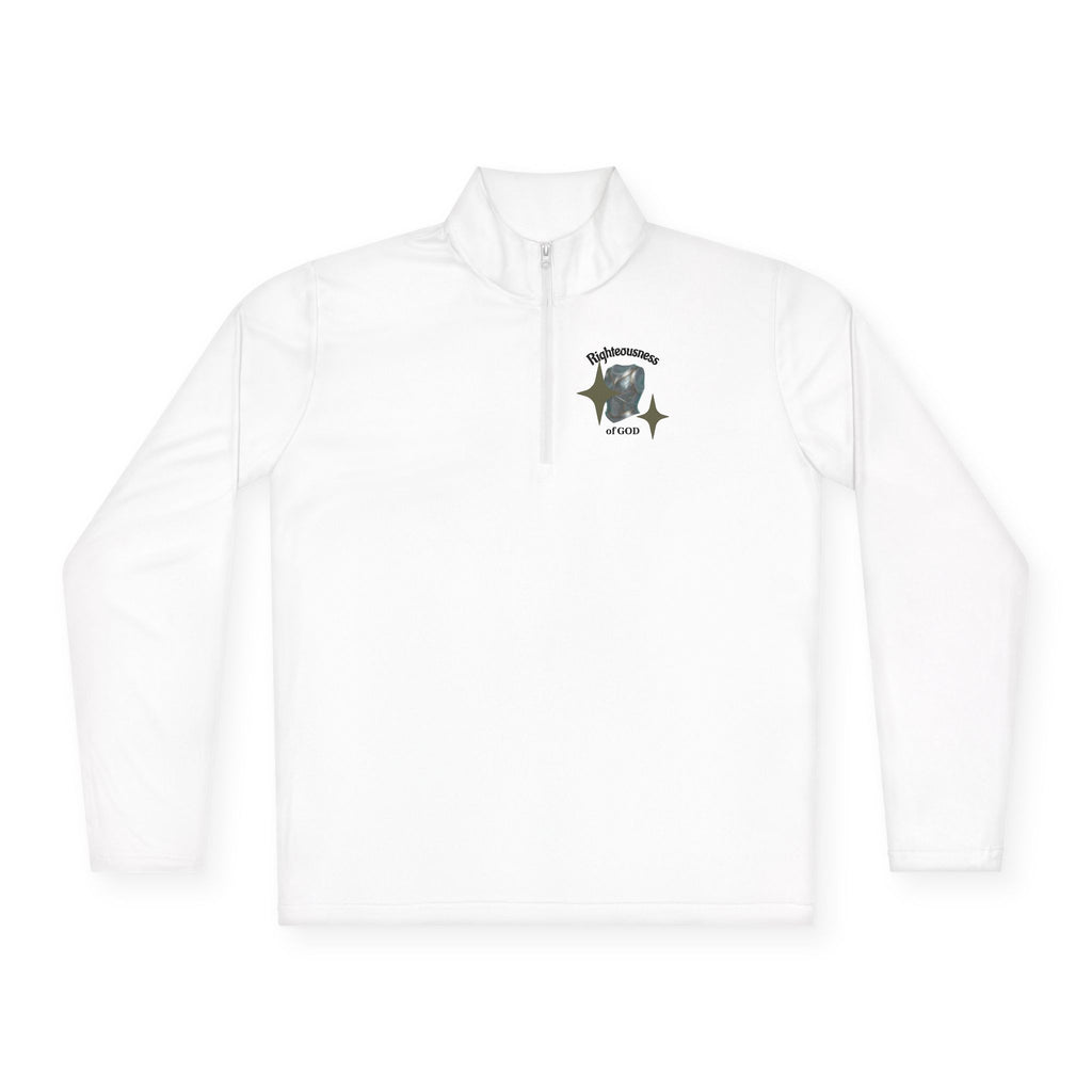 Christian Quarter-Zip Pullover — Breastplate of Righteousness Proverbs 12:28