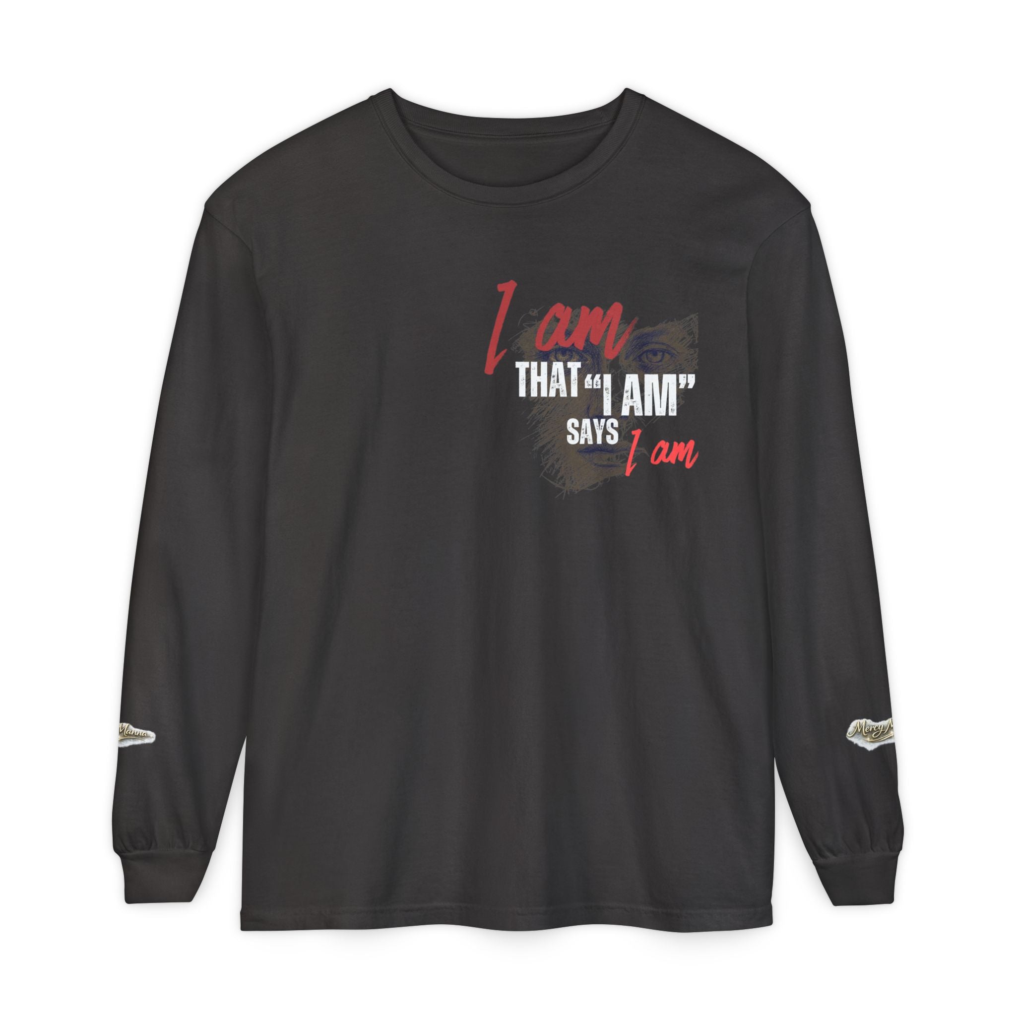Christian Long Sleeve Tee — "I Am That I Am" Faith Inspirational Shirt