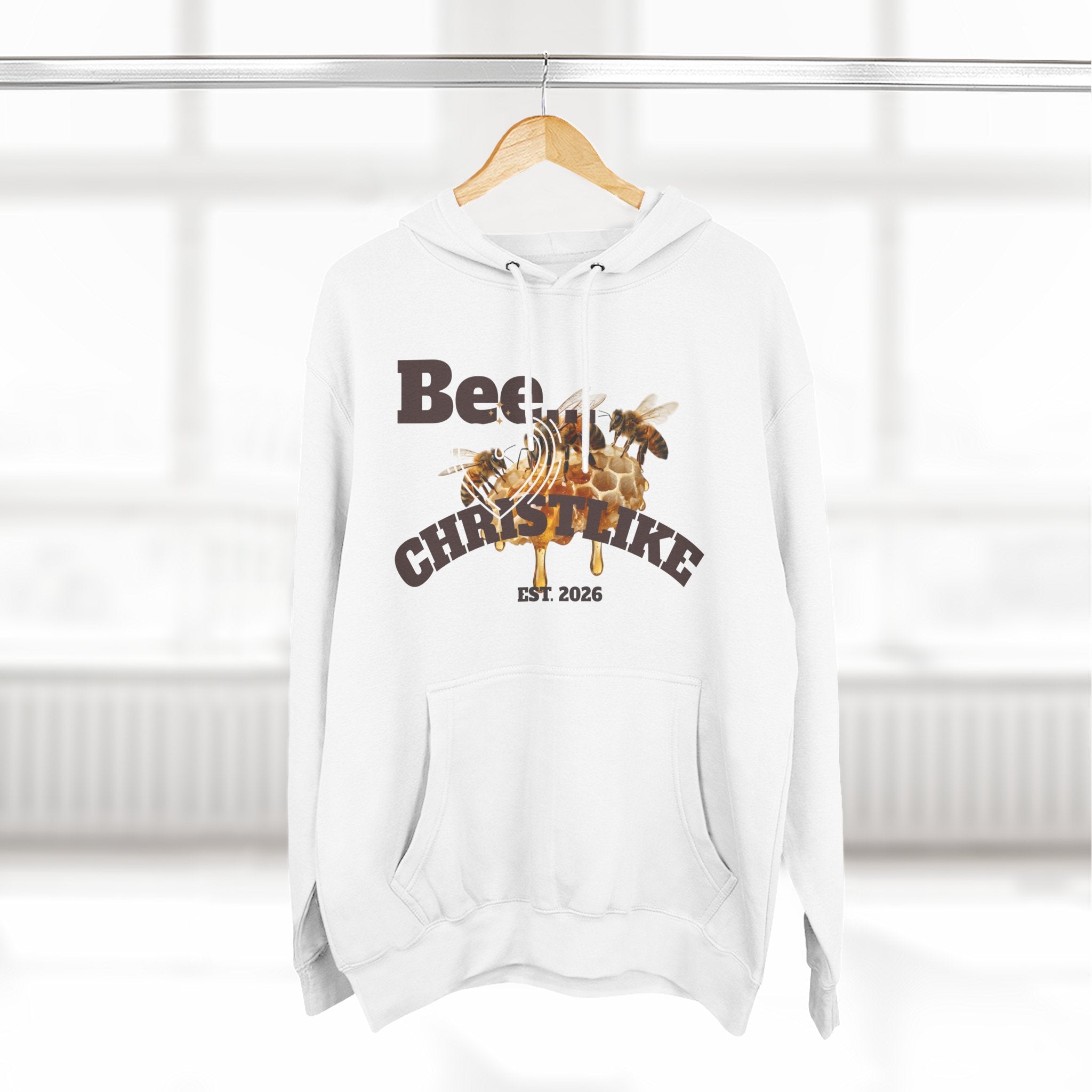 Christian Faith Hoodie — Honeybee "Be Christlike" Graphic Pullover