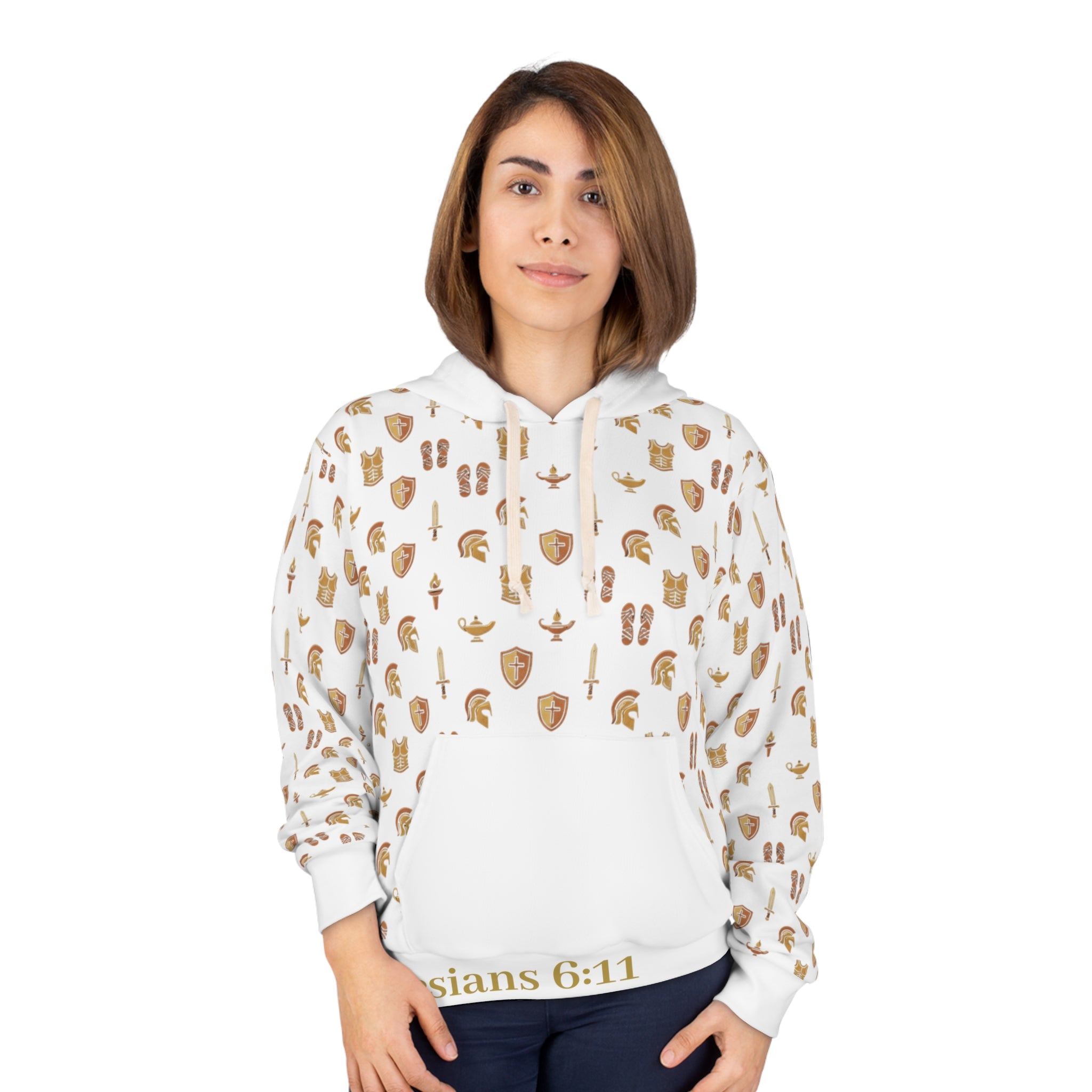 Armor of God Hoodie — "Clothe in the Full Armor" All-Over-Print Christian Pullover