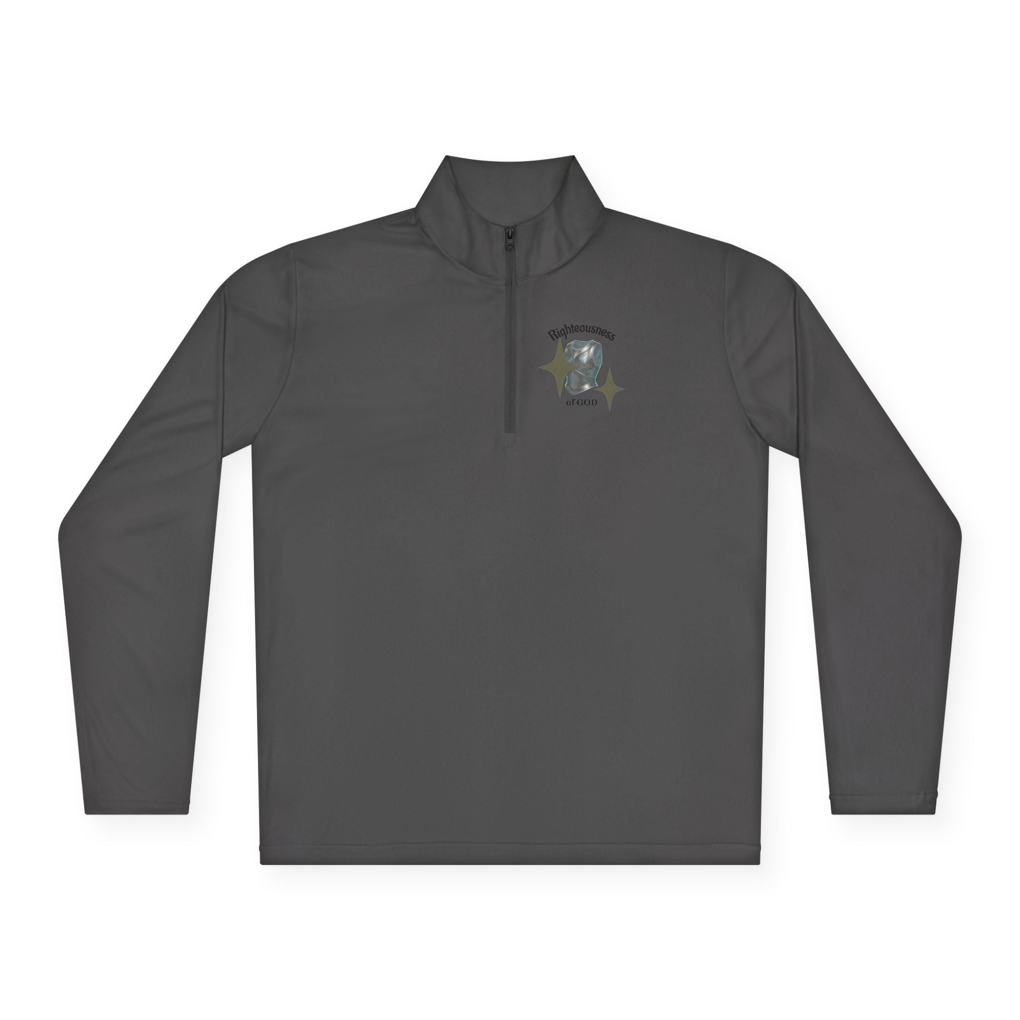 Christian Quarter-Zip Pullover — Breastplate of Righteousness Proverbs 12:28