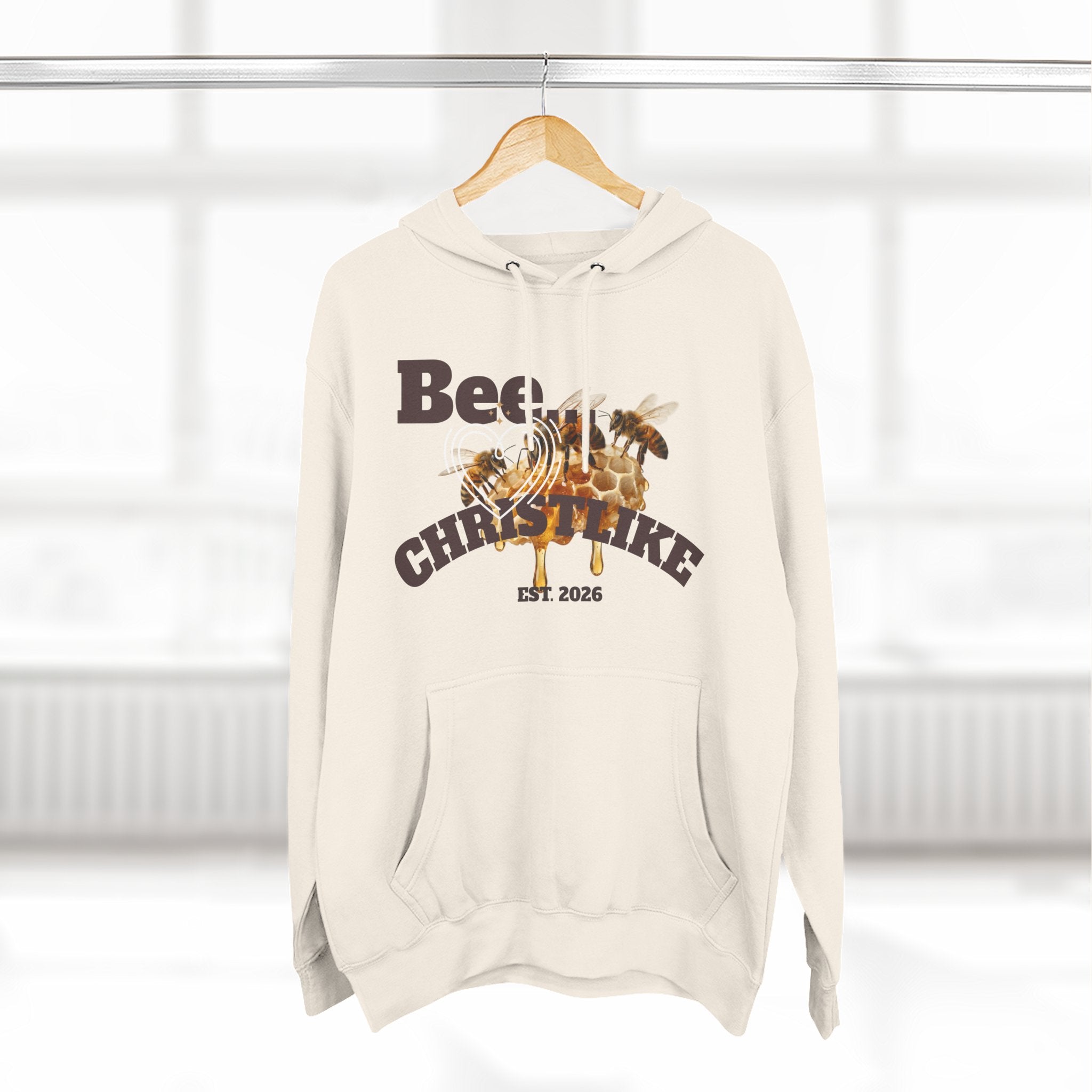 Christian Faith Hoodie — Honeybee "Be Christlike" Graphic Pullover