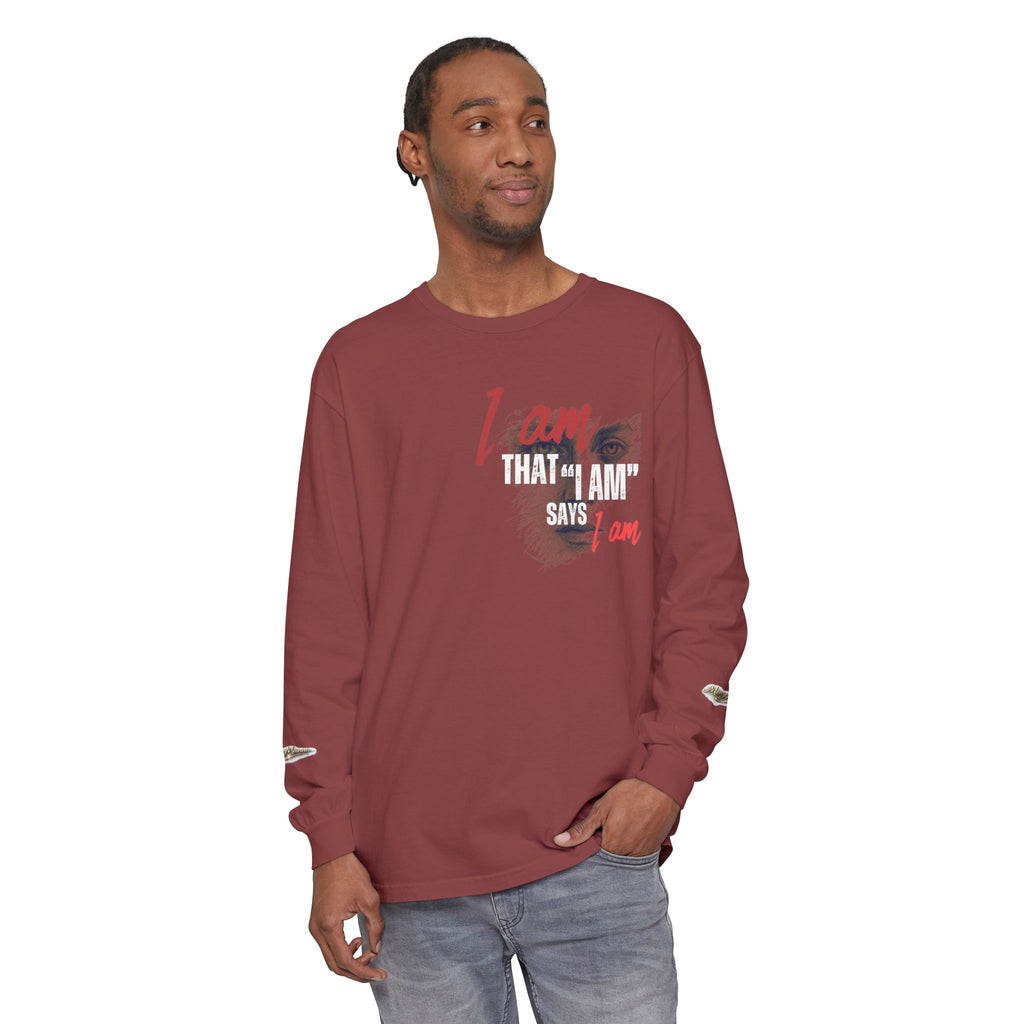 Christian Long Sleeve Tee — "I Am That I Am" Faith Inspirational Shirt