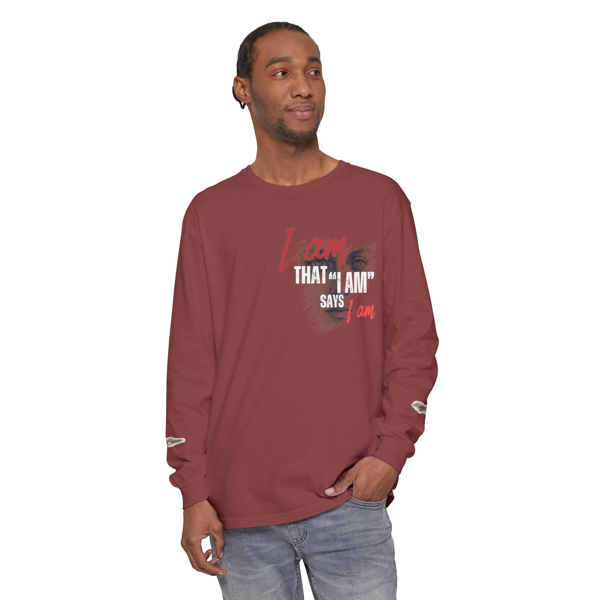 Christian Long Sleeve Tee — "I Am That I Am" Faith Inspirational Shirt