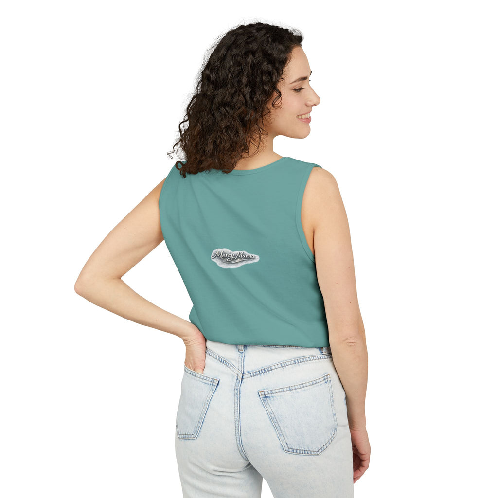 Christian Tank Top — "Graced to Be Holy" Dove Graphic Christian Tank