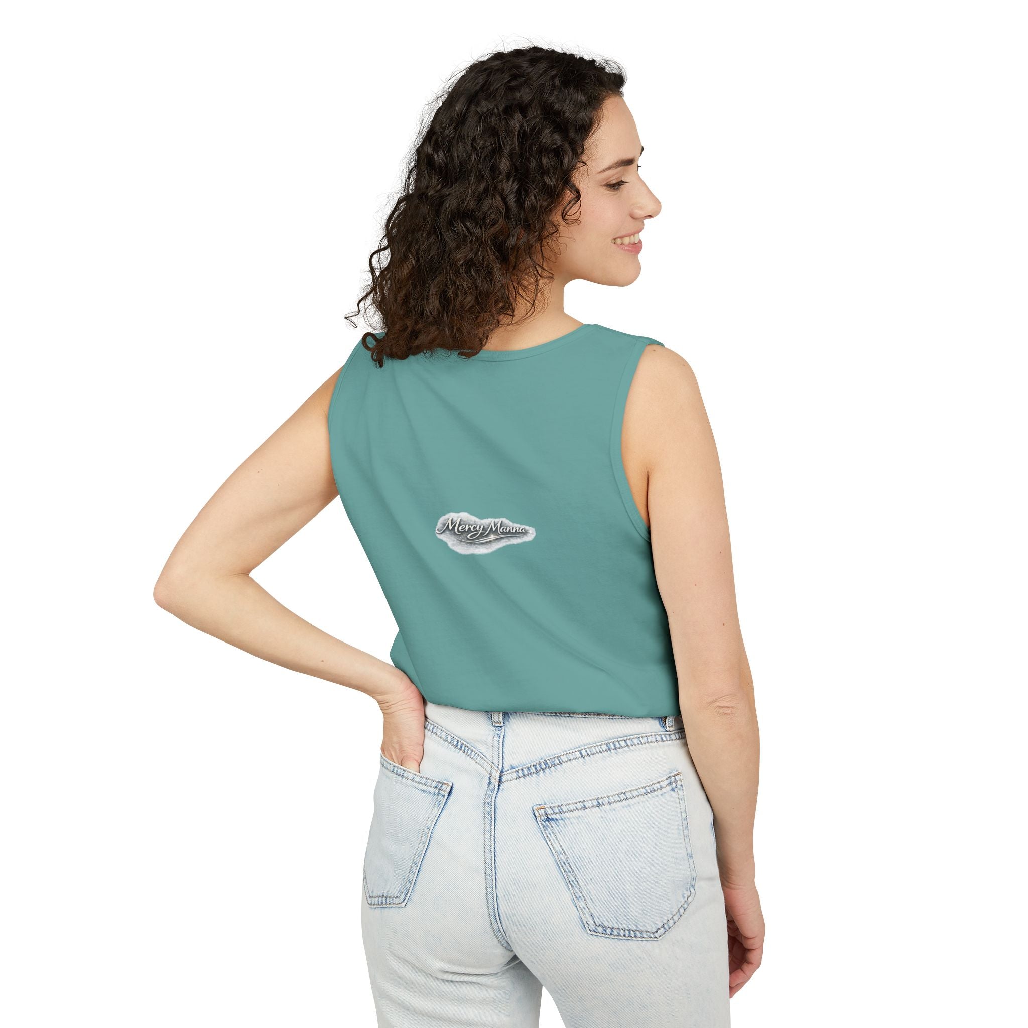 Christian Tank Top — "Graced to Be Holy" Dove Graphic Christian Tank