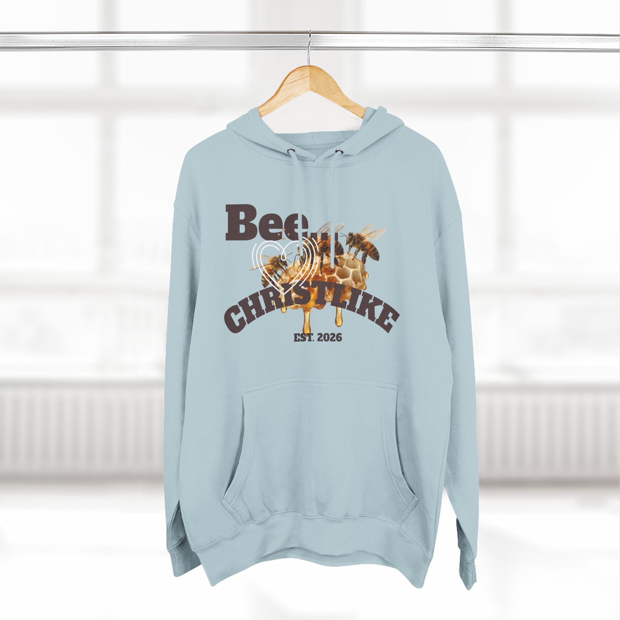 Christian Faith Hoodie — Honeybee "Be Christlike" Graphic Pullover