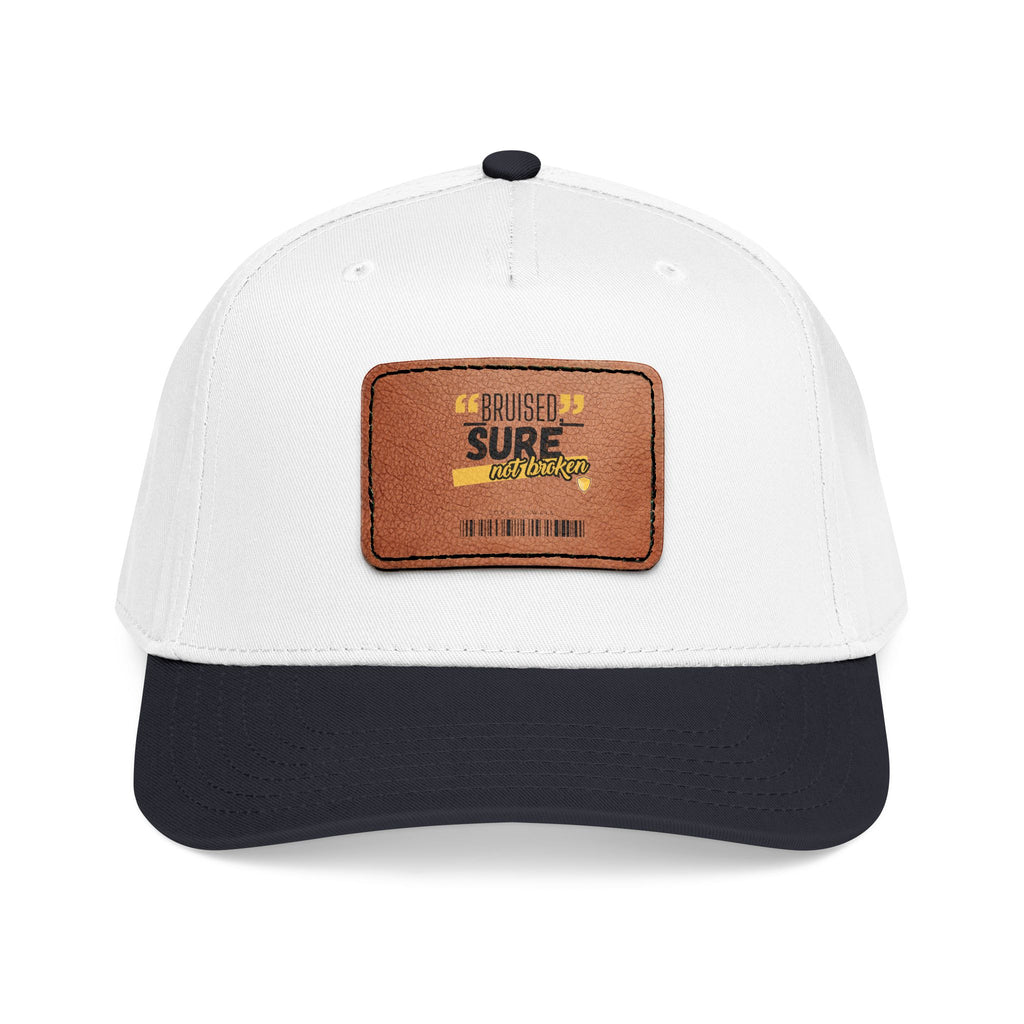Leather Patch Baseball Cap — 'bruised sure' Vintage Surf Patch