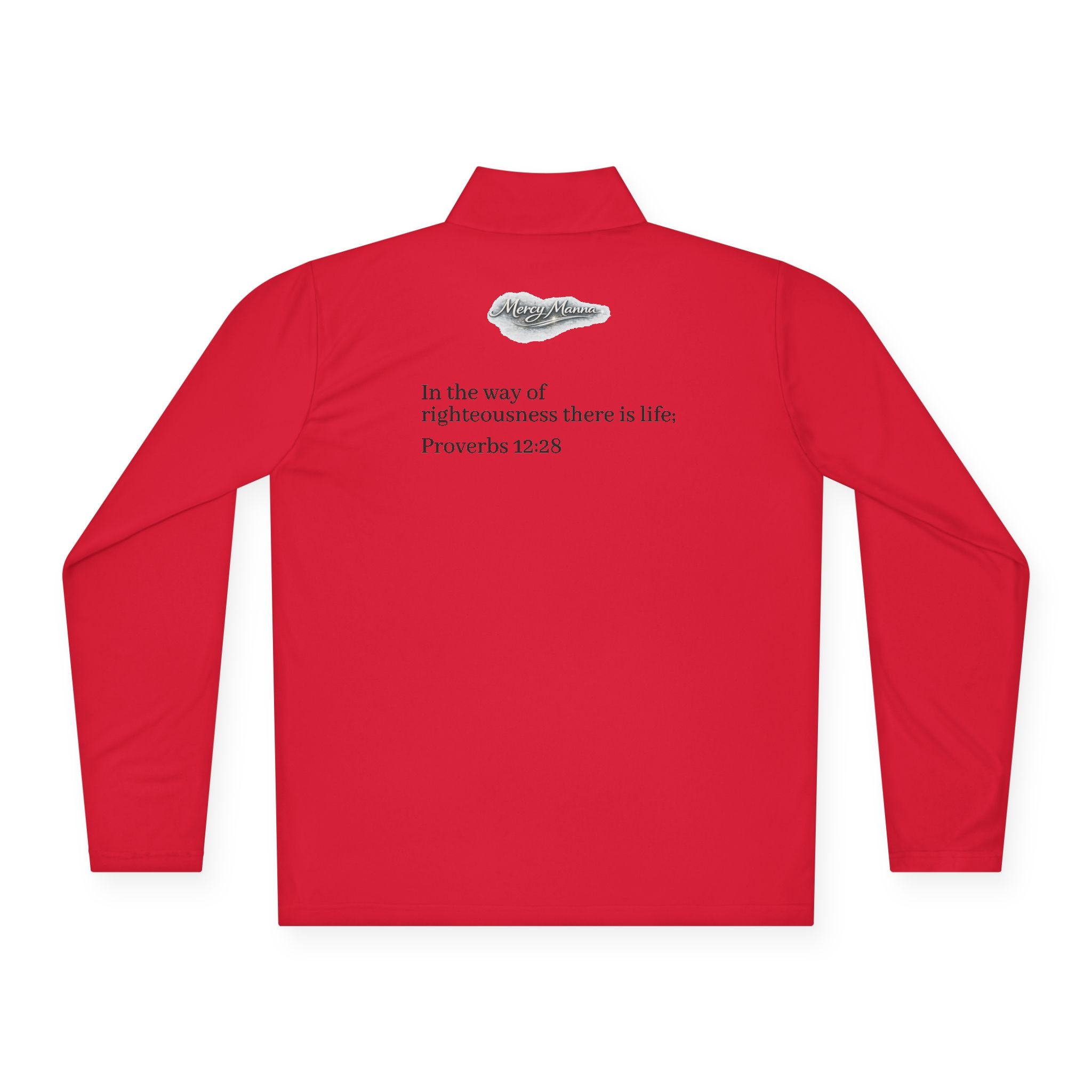 Christian Quarter-Zip Pullover — Breastplate of Righteousness Proverbs 12:28