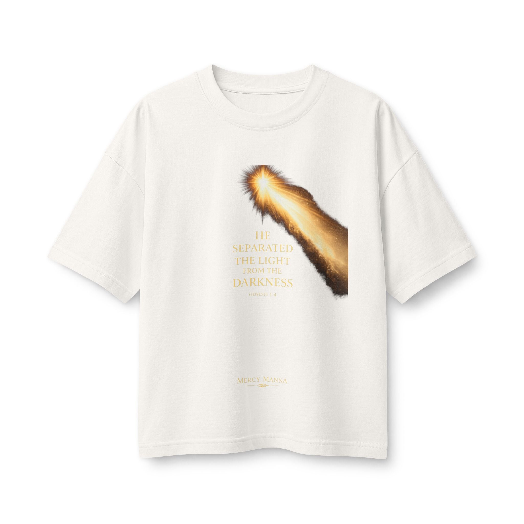Christian Women's T-Shirt — "He Separated the Light from the Darkness" Graphic Tee