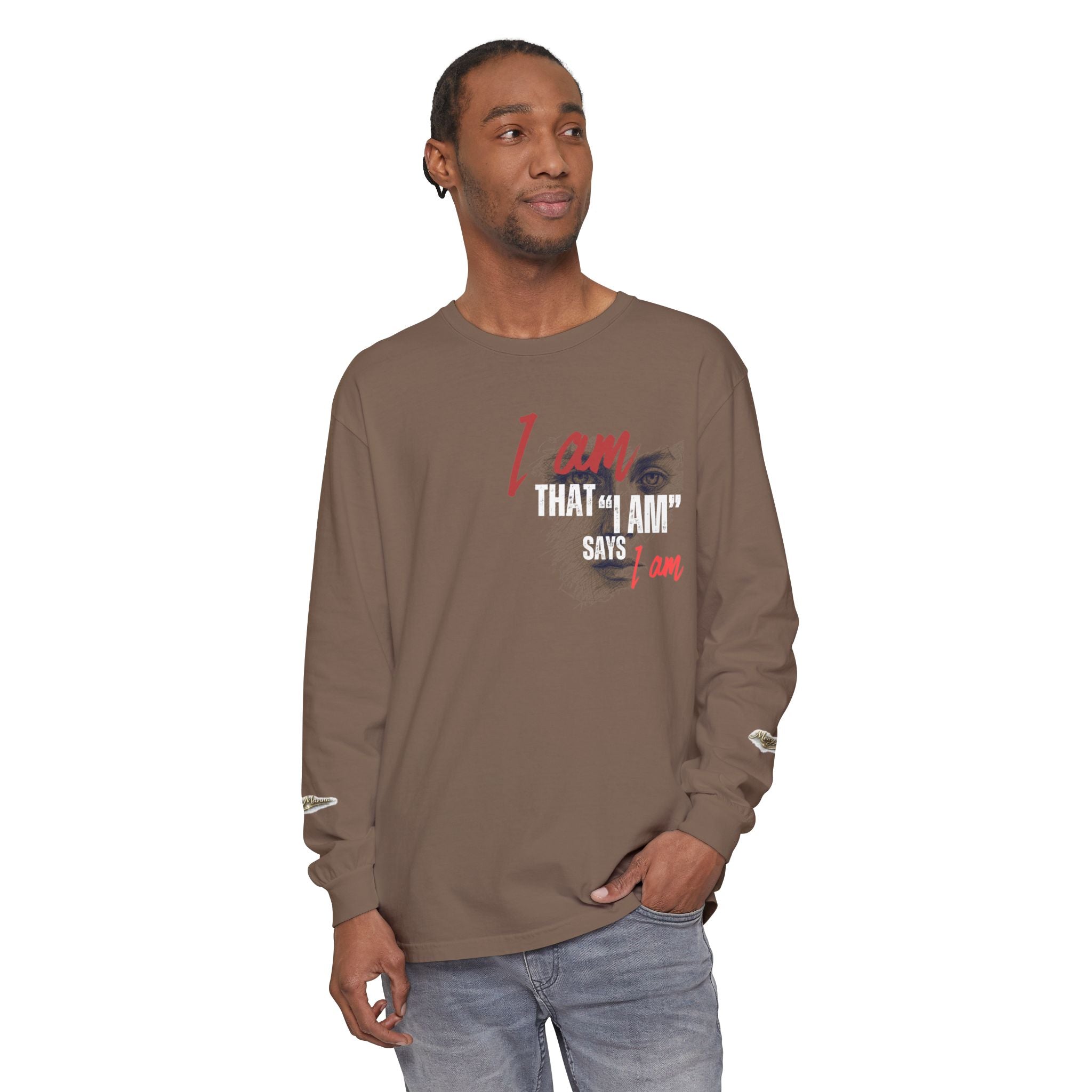 Christian Long Sleeve Tee — "I Am That I Am" Faith Inspirational Shirt